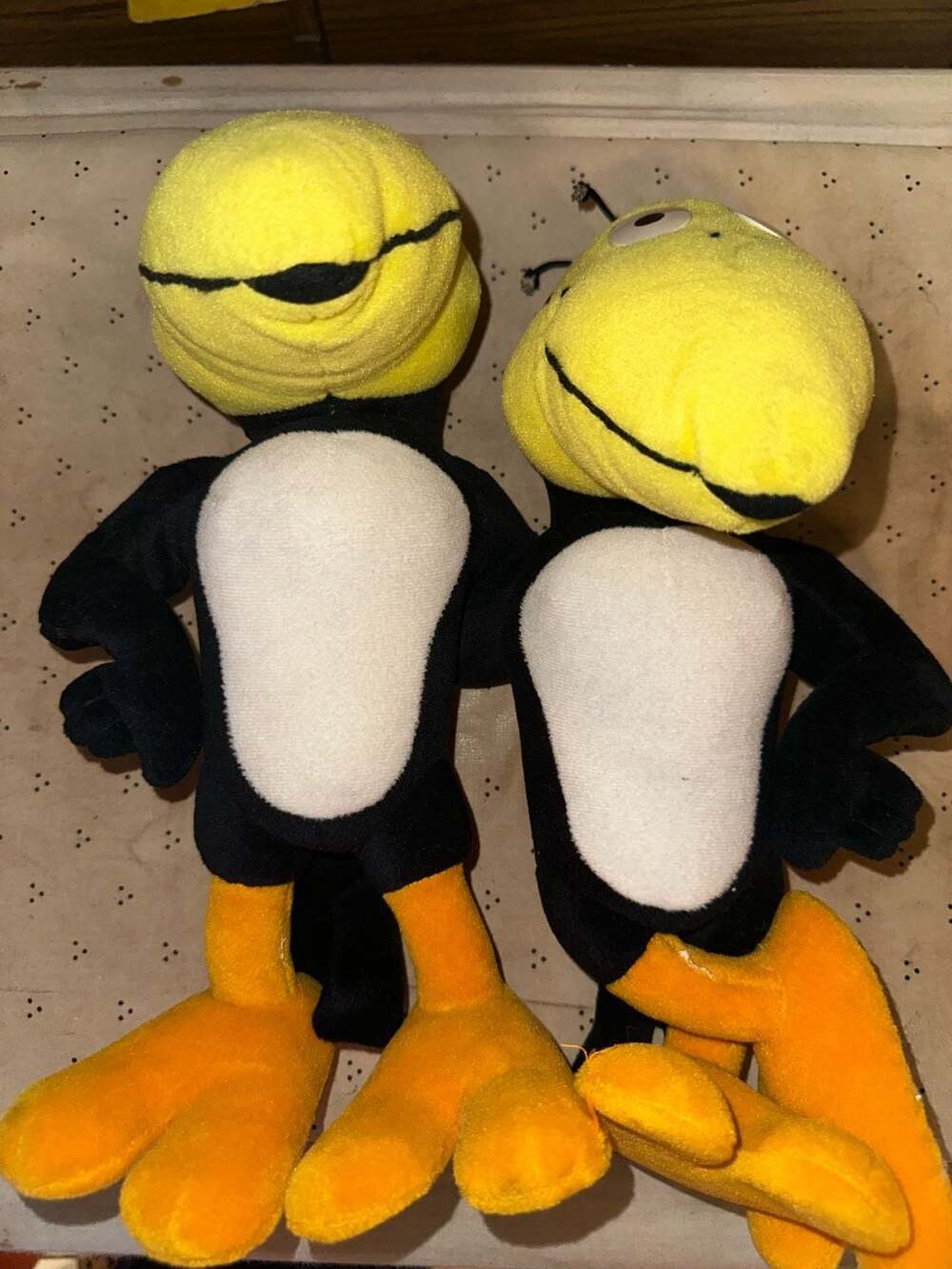 Vintage Terrytoons Heckle And Jeckle Magpie Crows Plush Dolls Set